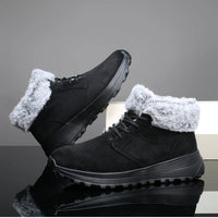 Winter Boots for Men 2025 New Plush Snow Boots Men Ankle Boots Warm Black Couple Cotton Couples Platform Shoes Sneakers