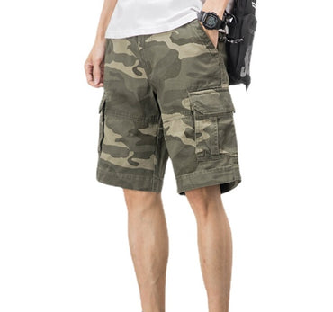 Men's Camouflage Cotton Cargo Shorts Baggy Large Size Five-point Pants