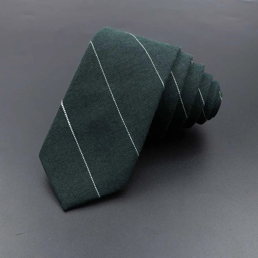 High Quality Plaid Striped Cotton Handmade Tie Men Necktie Narrow Collar Slim Casual Ties Business Party Suit Accessories Gift