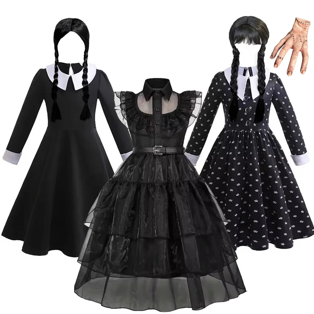 Black Dress Girls Role Playing Halloween Costume Cosplay Apparel