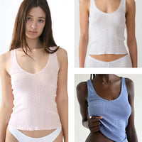 COU Pink and White Lace Trim V-Neck Backless Top, Custom Dyed Pure Cotton Jacquard Comfort Fabric