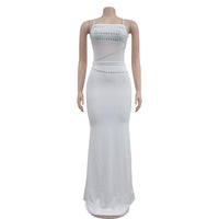 Fashion Women's Hot Diamond Mesh Dresses Summer New Sexy Transparent Lace Party Elegant Female Maxi Dress 2025