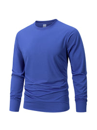 Men's Button Long Sleeve Henley Neck T-Shirt Casual Breathable Round Neck  T-Shirt Solid Color Slim Fit Tee Basics Cozy Tops
