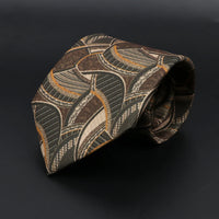 Vintage Men's Tie Geometry Paisley Khaki Blue Necktie Soft Chic Bohemian Print 9cm Ties For Men Wedding Business Daily Accessory