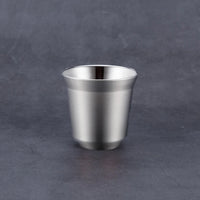 304 Stainless Steel Double-layer Coffee Cup Insulated Tea Cup Beer Cup Painted Espresso Cup Outdoor Portable Capsule Coffee Cup