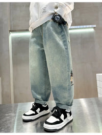 Jeans For Boys High Quality Children Clothes Casual Style Kids 2024 Spring Autumn New Arrival Denim Pants 5 6 7 8 9 10 11 12 14Y