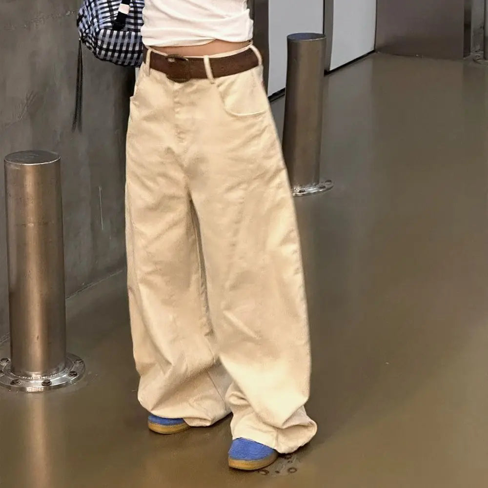 Soft High Waist Denim Jeans Baggy Loose Star Jeans Women Y2k Retro Wide Leg Casual Pants Girls