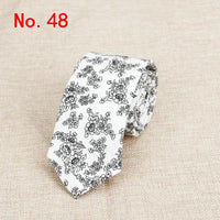 Classic Men's Flower Ties Handmade Cotton Tie For Men 6CM Narrow Floral Neckties Gift Wedding Party Casual Gravatas Paisley Tie