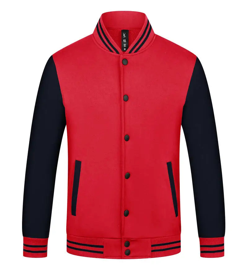 Mens Jacket Trend New Button Casual Coats Round Neck Baseball Uniform  Spring And Autumn Tide Brand Clothes Print LOGO LS-2211