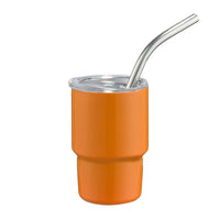 Stainless Steel Car Cup Double Wall Insulated Travel Mug Mini Tumblers with Straw & Lid Portable Coffee Cup Drinkware