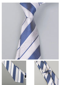 Men's Fashion Silk Tie 8cm Striped Novelty Necktie Blue Green Orange Color Ties For Men Floral Party Ties Wedding Business Gift