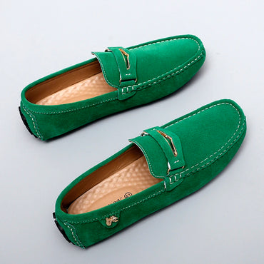 48 Extra Large Size Frosted Couple Style Halloween Gift 2025 Autumn New Beanie Shoes British Style Slip-On Lazy Men's Shoes Driving Lightweight Non-Slip Casual Leather Shoes