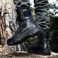 Outdoor Waterproof Safety Shoes Security Steel Toe Cap Men's Boots Working Steel Toe Anti-Smashing Men's Work Boots Size 47