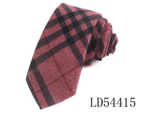 New Cotton Ties Casual Skinny Necktie For Party Boys Girls Plaid Neck Tie Wedding Necktie For Groom Neck Wear For Men Gravata