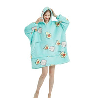 Winter Wearable Blankets Soft Warm Blanket Hoodie Sweatshirt Women Men Pullover Fleece Oversized Giant TV Blankets