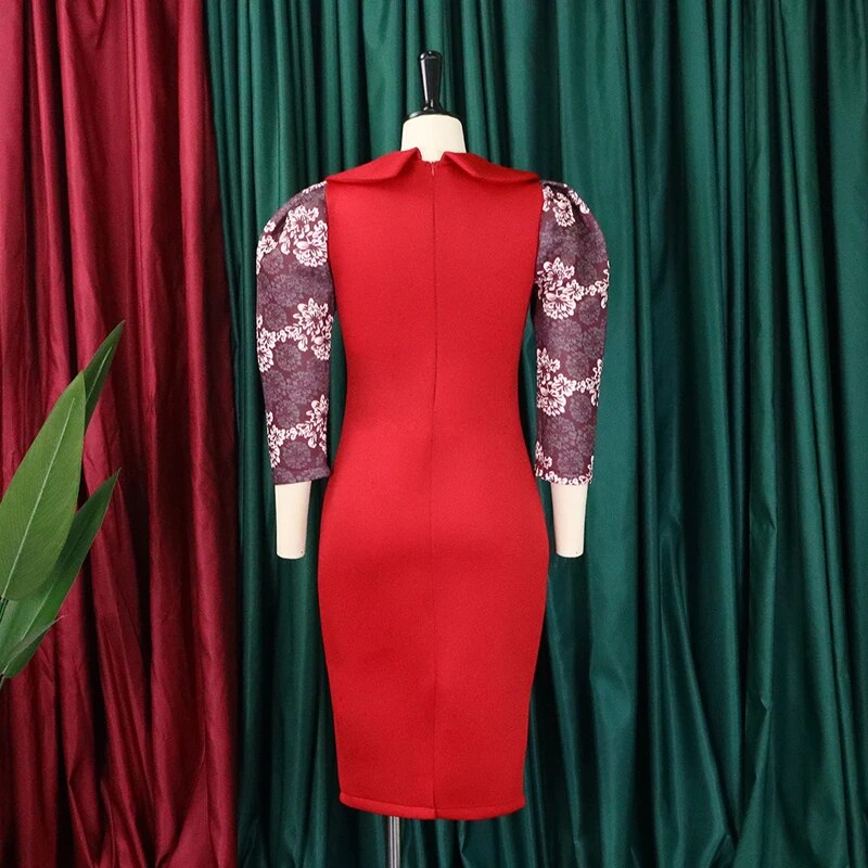 Fashion Church Dresses Women Elegant Casual Office Dress Printed Puff Mega Mart Center Fashion Church Dresses Women Elegant Casual Office Dress Printed Puff Mega Mart Center