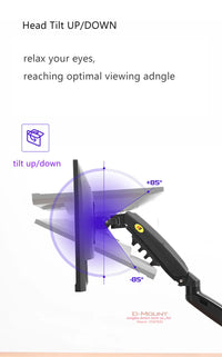 NEW NB F80 Desktop17-27" LCD LED Monitor Holder Arm Gas Spring Full Motion Gas Strut Flexi TV Mount Loading 2-9kgs