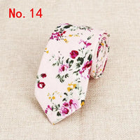 Classic Men's Flower Ties Handmade Cotton Tie For Men 6CM Narrow Floral Neckties Gift Wedding Party Casual Gravatas Paisley Tie