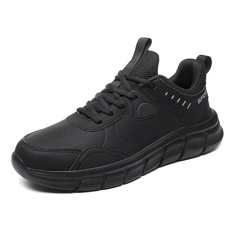 Men's Waterproof Work Shoes Lightweight Comfortable Anti Slip Shock-absorbing Sneakers Outdoor Casual Tennis Fashionable Shoes