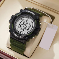 Sports Electronic Watch for Man Outdoor Sport Watch Stopwatch Waterproof Calendar Digital Clock Wristwatch for Boys Student Teen