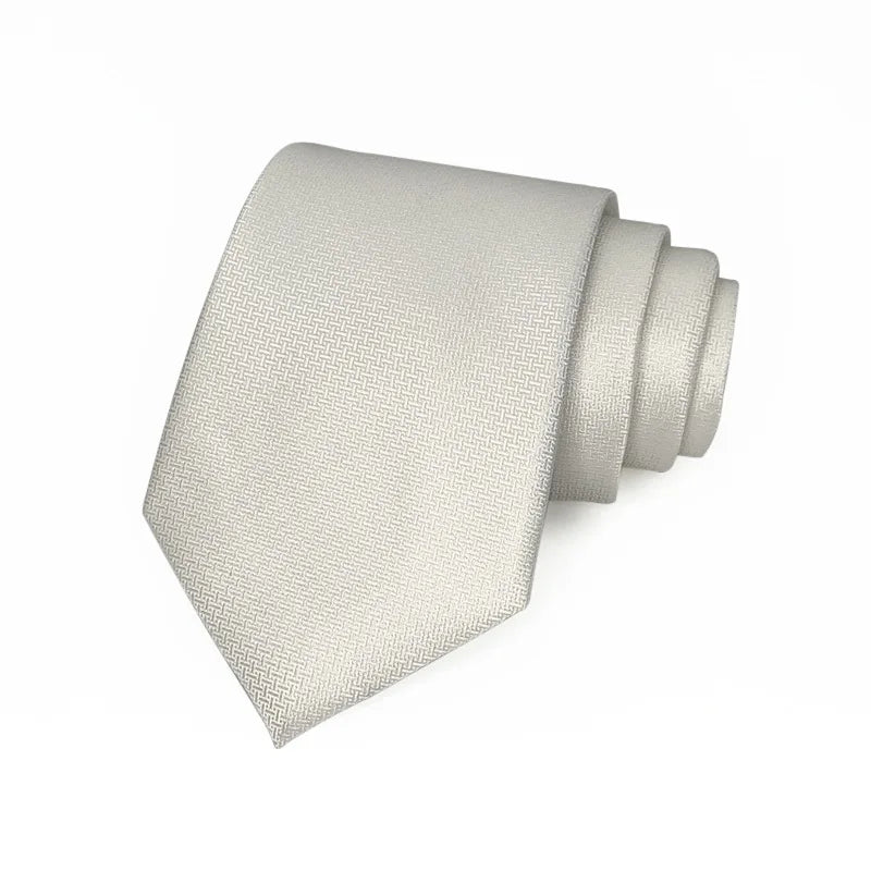 8cm Width Solid Color Striped Neck Ties For Men Trendy Gentlemen Black Wine Necktie Wedding Party