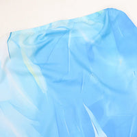 CM.YAYA Beach Holiday Print Women's Set Strapless High Low Blouse Top and Pants Suit 2025 Street Summer Two 2 Piece Sets Outfit