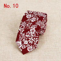 Classic Men's Flower Ties Handmade Cotton Tie For Men 6CM Narrow Floral Neckties Gift Wedding Party Casual Gravatas Paisley Tie