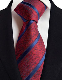 New Design Wedding 8CM Men Tie Dark Red Striped Paisley Flower Neckties For Men Business Party Groom Collar Accessories Gift