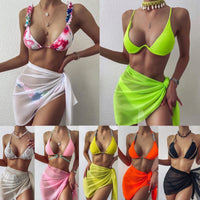 New Chiffon Bikini Cover-Ups For Women Swimsuit Sheer Wrap Scarf Beachwear Summer Beach Outfits Bikini Cover Up Beach Dress 2023