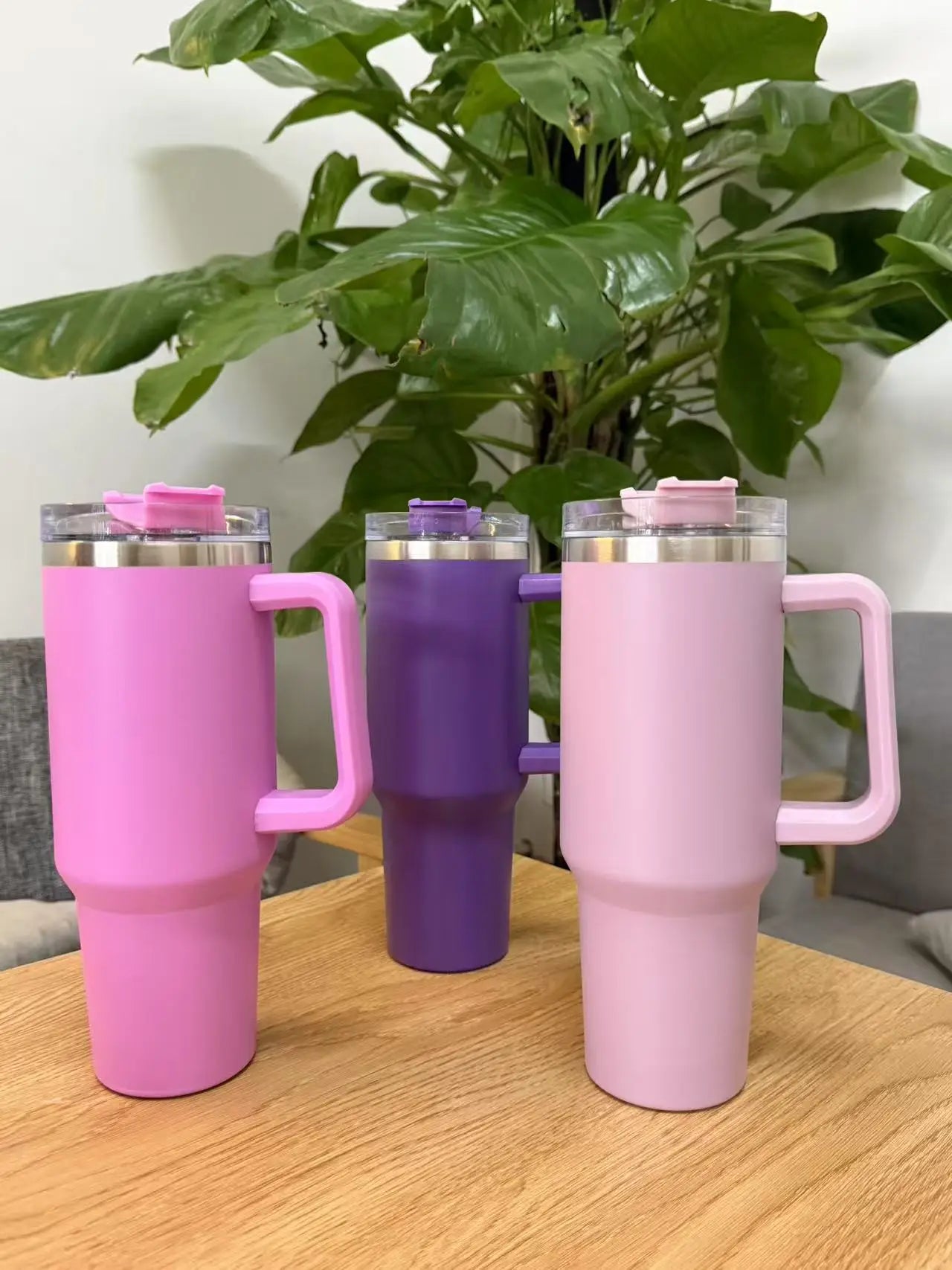 40oz Stainless Steel Insulated Water Bottle With Handle Drinking Cups Keeps Cold Tumbler With Lid Straw Mug for Summer Outdoor