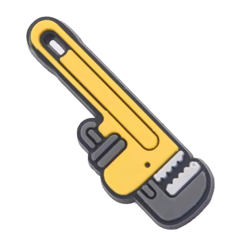 New Arrivals Hot Sale 1 Pcs Tool PVC Shoe Charms for Crocs Pin DIY Shoe Bracelet Wristband for Boys Men Party Favor Gifts