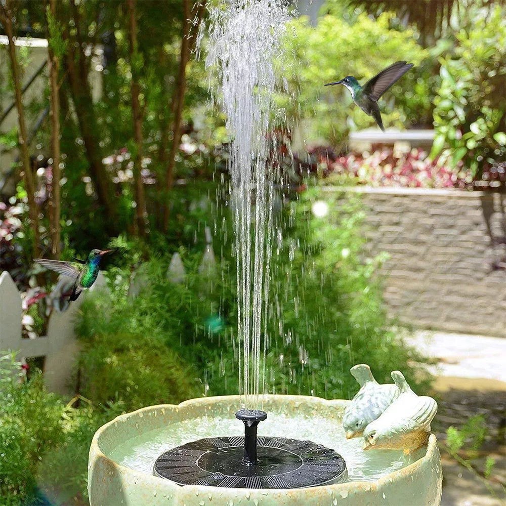 New Mini Solar Water Fountain Pool Pond Waterfall Fountain Garden Supplies Decoration Outdoor Solar Powered Fountain Bird Baths