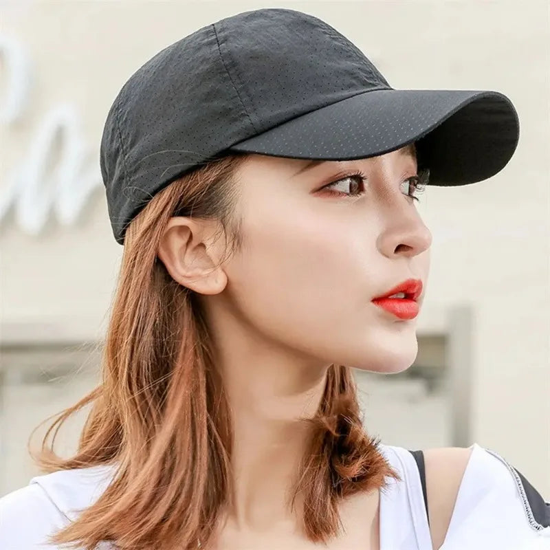 Hat Men Spring Summer Solid Color Mesh Cap Baseball Cap Women Autumn Korean Edition Sunscreen Hat Mesh Breathable Peaked Cap