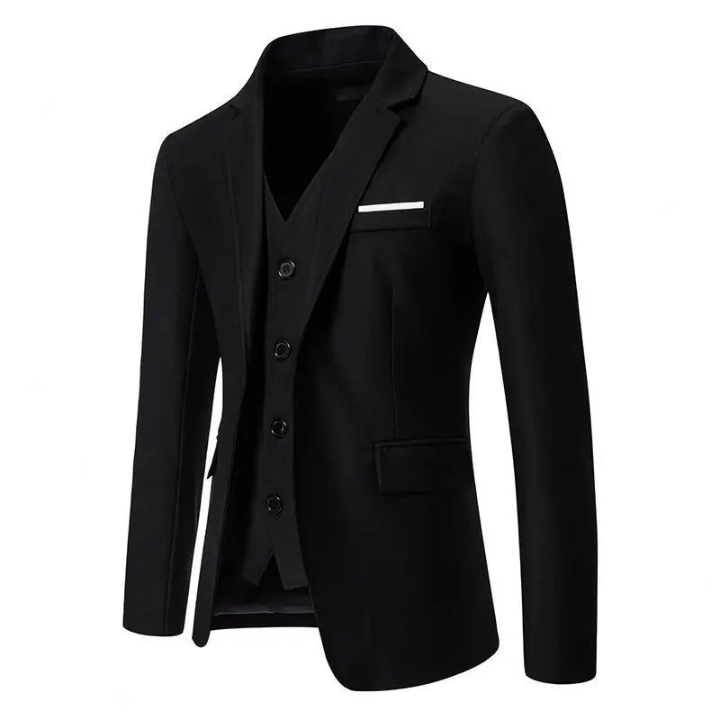 Black Men Fake Two Piece Suit Jacket, Royal Blue Fashion Men's Business Social Blazers,White Wedding Prom Party Dress Coat.