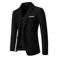 Black Men Fake Two Piece Suit Jacket, Royal Blue Fashion Men's Business Social Blazers,White Wedding Prom Party Dress Coat.