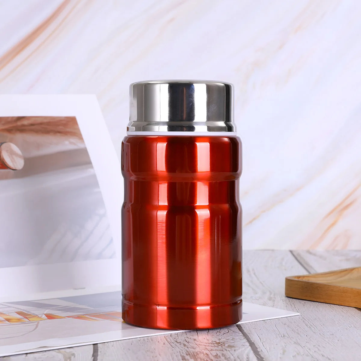 304 Stainless Steel Stew Beaker, Large Capacity Insulated Cup, Portable Student Office Worker Insulated Lunch Box.