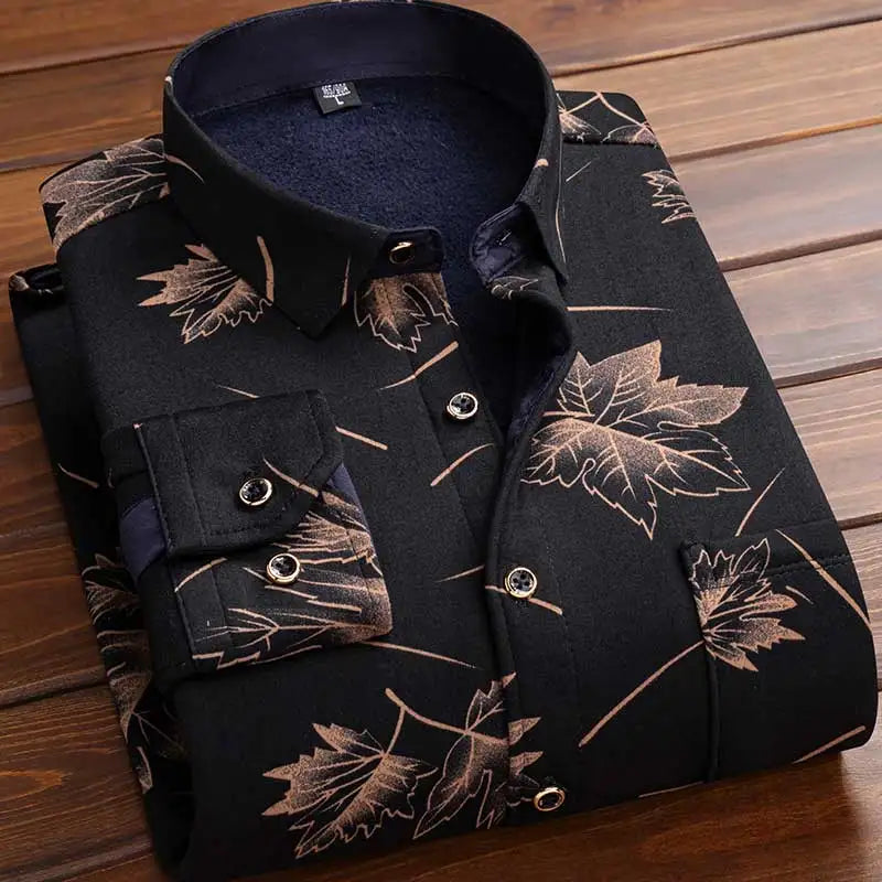 New Design Autumn Winter Warm Plaid Shirts for Men Evening Business Office High Quality Men's Winter Clothing Fashion Tops 2026