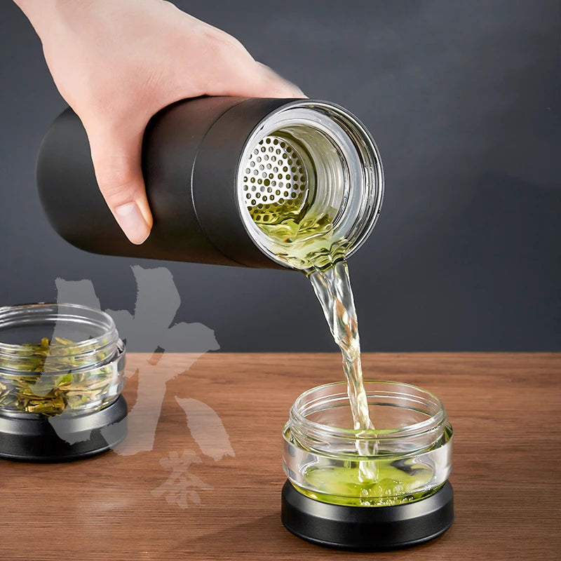 GIANXI 480ML Stainless Steel Cold Insulation Coffee Cup With Lid Household Ceramic Liner Water Bottle Kitchen Thermos Bottle