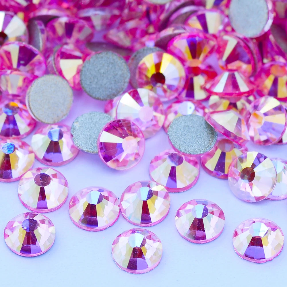 YANRUO 2058 Top Non Hotfix Flat Back Rhinestones Glass DIY Cold Fixation Nail Art Decorations Stones And Crystals Strass Crafts