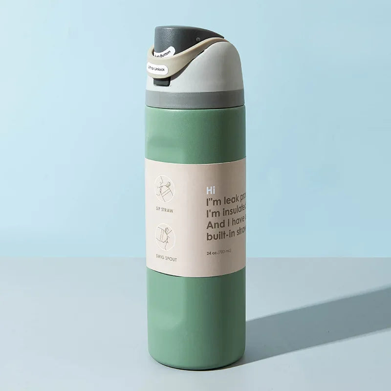 Hot-selling Stainless Steel Insulated Cups Large-capacity Portable Hand-held Sports Water Cups Car-mounted Handle Insulated Cups