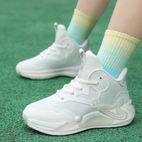 Children Basketball Shoes Breathable Mesh Boys Girls Fashion Sneakers School Sport Shoes Kids Casual Trainers Outdoor Athletic