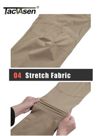 TACVASEN Summer Lightweight Trousers Mens Fishing Pants Outdoor Hiking Nylon Quick Dry Pockets Cargo Pants Casual Work Trousers