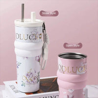 710ML Vacuum Cup Stainless Steel Insulation Or Cooling Thermal Water Bottle High-Capacity With Lifting Rope Insulated Cup