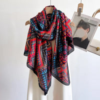 Spring Scarf Women's Luxury Design Polyester Material Smooth Scarf Soft Shawl Beach
