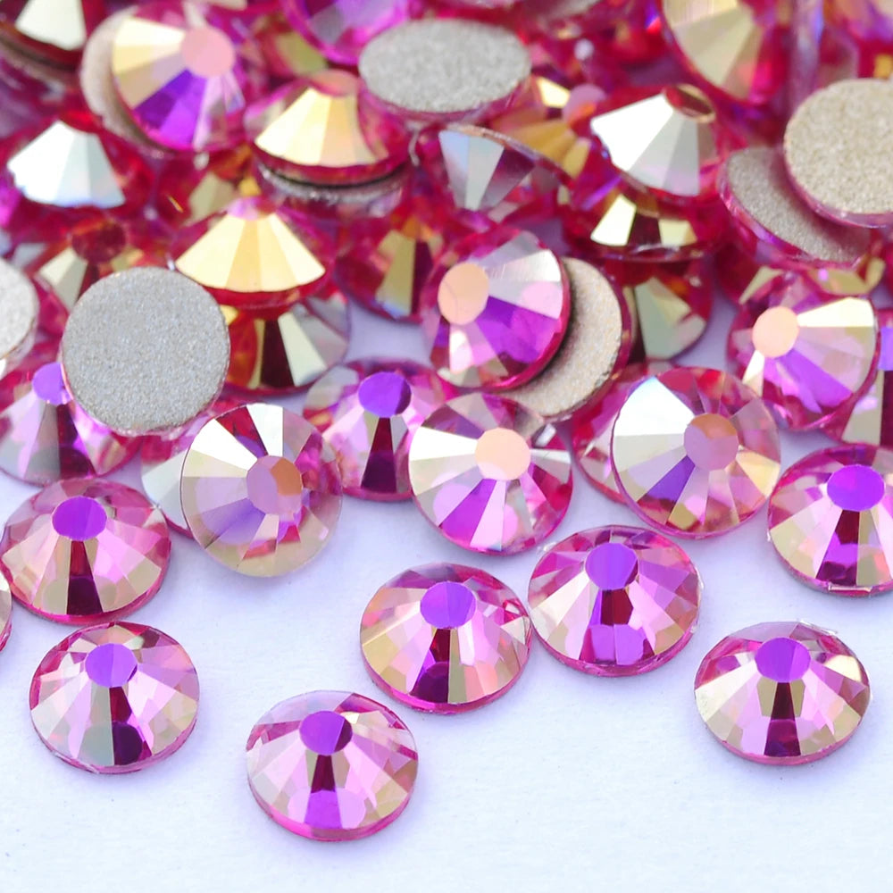 YANRUO 2058 Top Non Hotfix Flat Back Rhinestones Glass DIY Cold Fixation Nail Art Decorations Stones And Crystals Strass Crafts