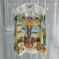 2025 men's printed T-shirt, men's and women's long sleeved shirt, 100% polyester fiber, fashionable and comfortable casual men's