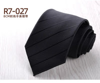 Men's Fashion Silk Tie 8cm Striped Novelty Necktie Blue Green Orange Color Ties For Men Floral Party Ties Wedding Business Gift