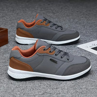 YRZL Men Shoes Spring Autumn Waterproof Walking Sneakers Leisure Male Leather Sports Shoes Non-Slip Footwear Tennis for Men