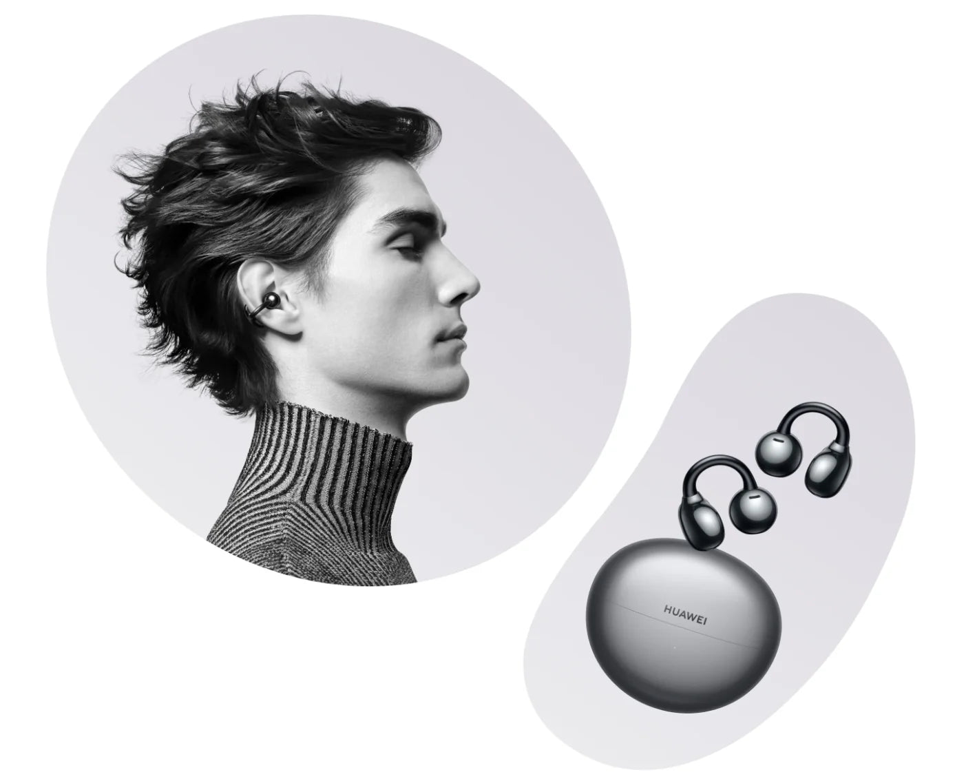 HUAWEI FreeClip,Open-ear Wireless Headphones,Ultimate Sound,compatible with iOS and Android,8 Hours Long Battery Life,