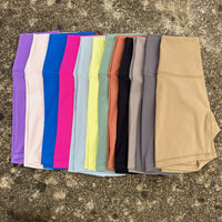 Solid Color Cycling Women Sport Yoga Short leggings Compression Support Sweat-Wickin Comprehensive Training Jog Internal Pocket